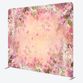 Aperturee - Aperturee Painted Pink Floral Retro Photo Pillow Case Backdrop